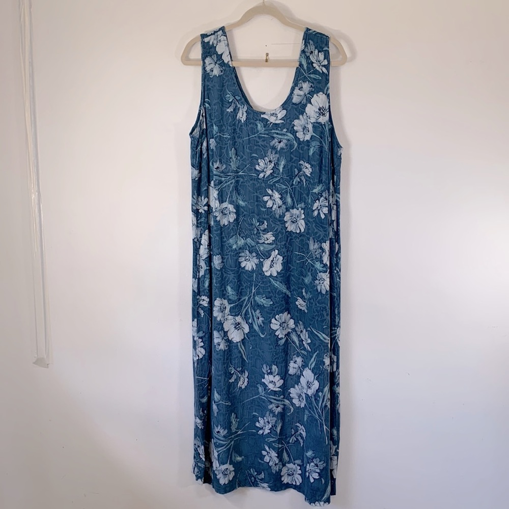 Dressbarn Woman Plus Maxi Sleeveless Women’s Size 22W 100% Rayon Floral Dress